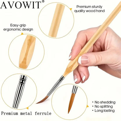 11pcs Detail Brush Set, Triangle Handle Micro Brush, Acrylic Painting Art Brush, Model Oil Painting, Digital Painting Set