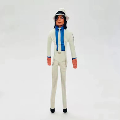 New Style Michael Jackson Cosplay Prop Doll Plush Stuffed Figure Dolls Room Decoration Abstract Joint Mobility Props Gift