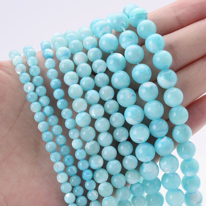Natural Freshwater Shell Pearls Beads Round Loose Spacer Beads for Jewelry Making DIY Bracelet Necklace Accessories 4 6 8 10m