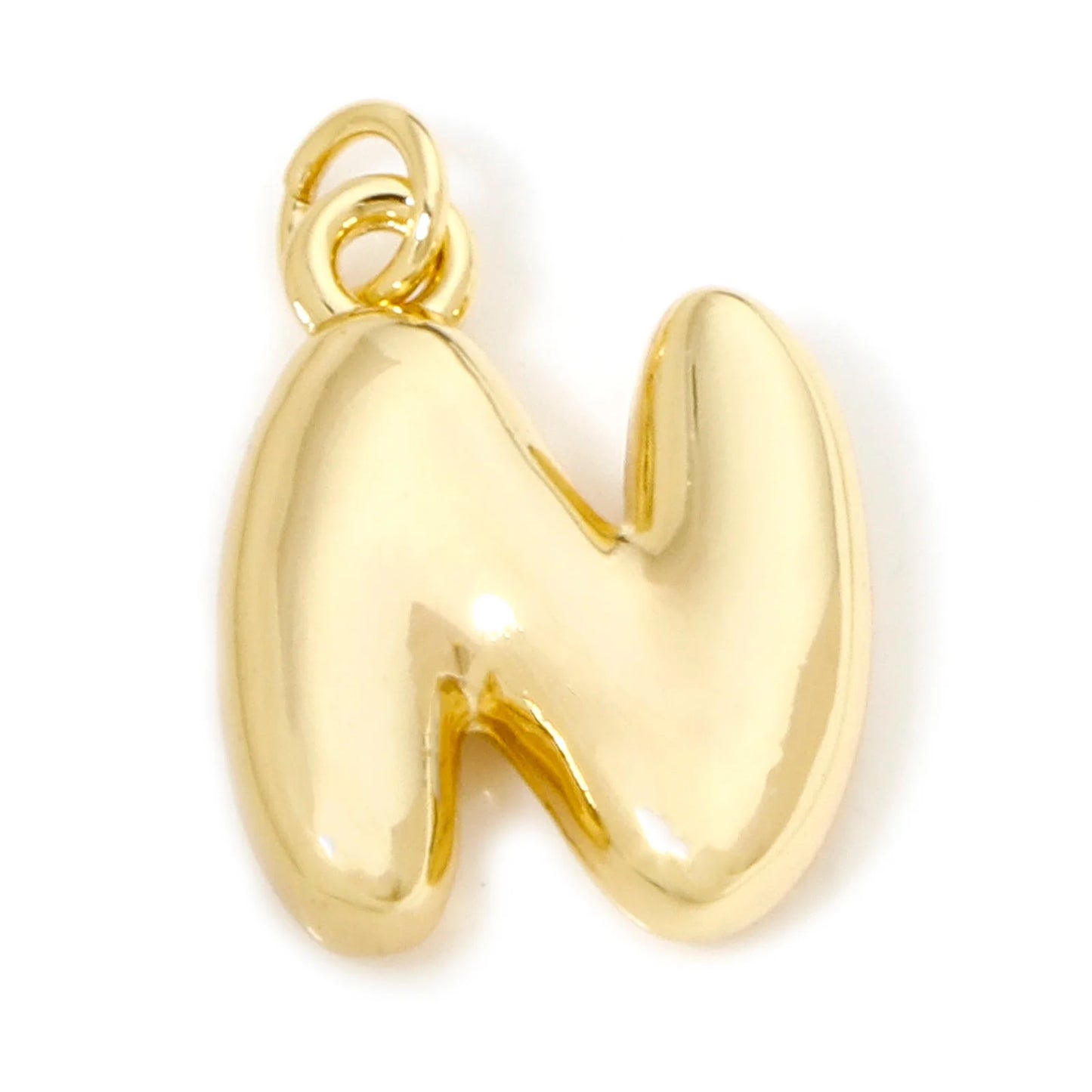 1Pcs English Letter Brass Charms 18K Real Gold Plated Capital Alphabet Initial A-Z Pendant Personalized Jewelry Making Findin