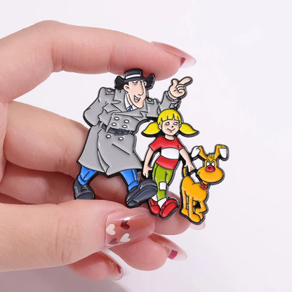 Nostalgic Humorous Tv Enamel Pins Custom 90S Comedy Family Animation Brooches Lapel Badges Cartoon Retro Jewelry Gift For Fan