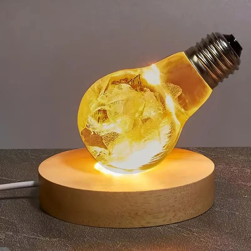 Wood Desktop Decorative Lights Light Base Night Light Wooden Led Usb Display Light Display Stand Lamp Holder Lamp Art Ornamen