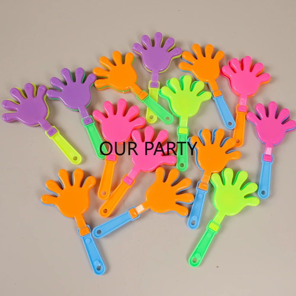 20Pcs Colorful Mini Hand Clapper Cheering Props Clap Your Hands Toys for Kids Birthday Party Favors Baby Shower Pinata Filler