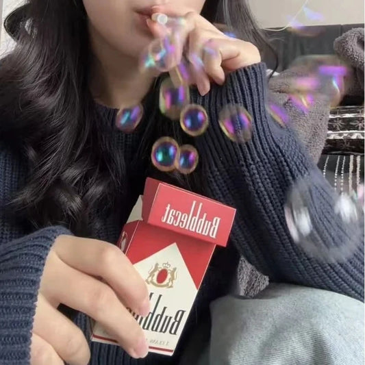INS Funny Strange Cigarette Box Toy Photo Prop as Gifts for Your Friend Gng Device Bubble Machine Outdoor Portable Party Gift