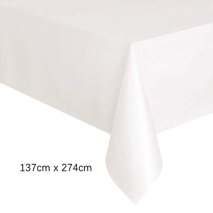 Disposable Tablecloth White Black Pink Gold Table Cover Plastic Birthday Wedding Table Cloth Party Dining Table Decoration Fa