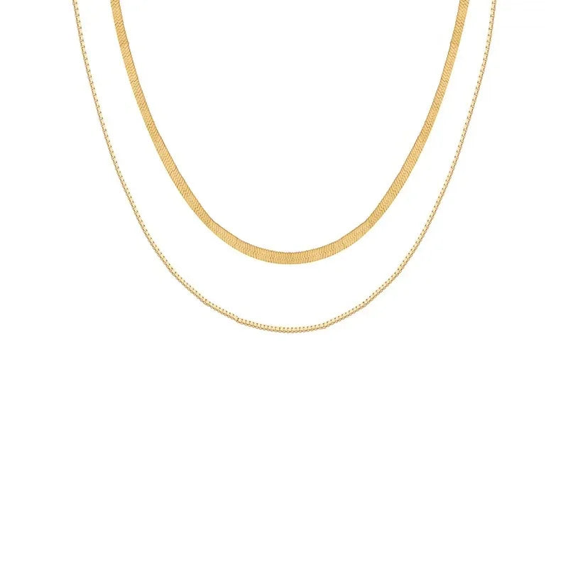Stainless Steel Heart-shaped Pendant Necklace Metal Waterproof Jewelry For Women - C101 Gold