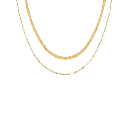 Stainless Steel Heart-shaped Pendant Necklace Metal Waterproof Jewelry For Women - C101 Gold