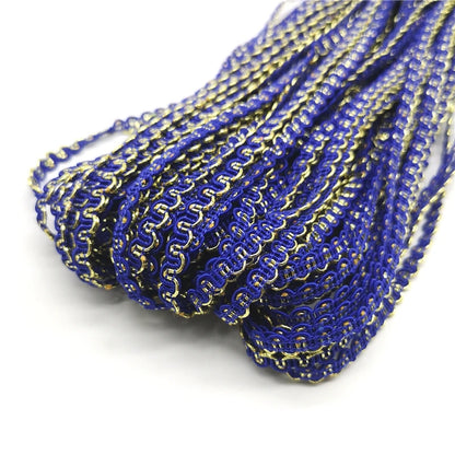 Lace Ribbon, 5 Yards Gold Silver Wave Lace Ribbon, Handmade Costume Trim, Wedding Party Accessories, Stage Performance Décor 