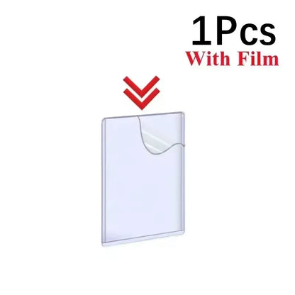 1/25/50Pcs Transparent Korean Kpop Card Sleeve with Protective Film Clear Card Holder Idol Photo Game Card Cover 35PT - B-1pc