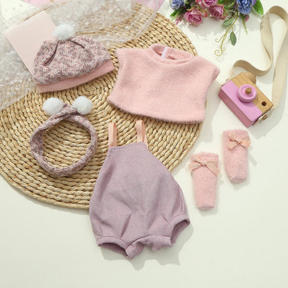 Dolls Clothes for 45cm Baby Dolls DIY Doll Accessories for 45cm Dolls Sweater Jumpsuite Clothes for Reborn Baby Dolls - furba