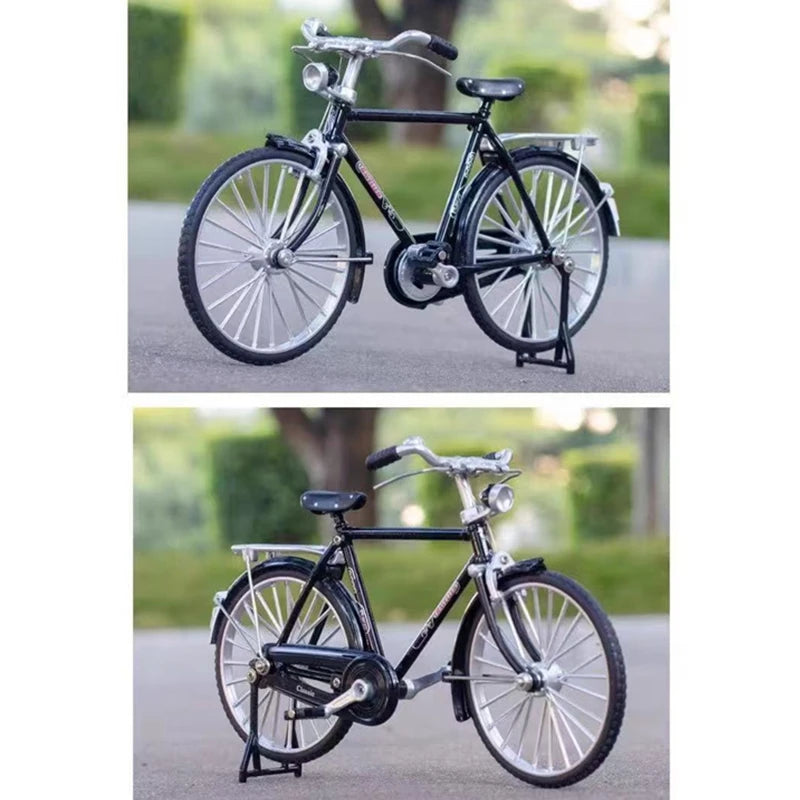 Nostalgic retro style Assembled DIY bicycle 28 bicycle Alloy Bicycle Model Toy DIY Model Ornaments Toy