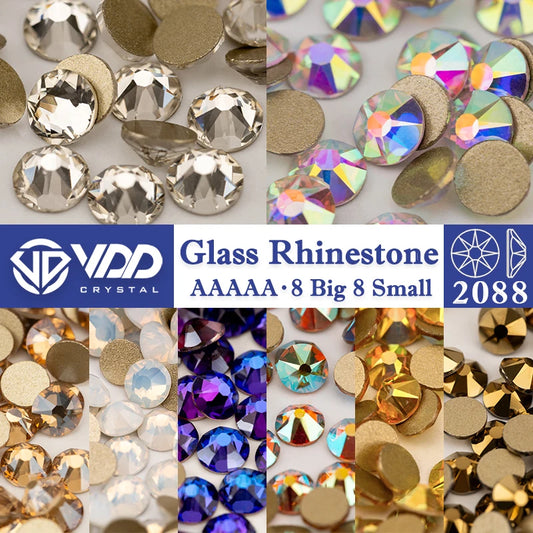 VDD SS16-SS30 AAAAA 2088 Rhinestones Crystal Flatback 8 Big 8 Small 16cut Stones For DIY Crafts Nail Art Decoration