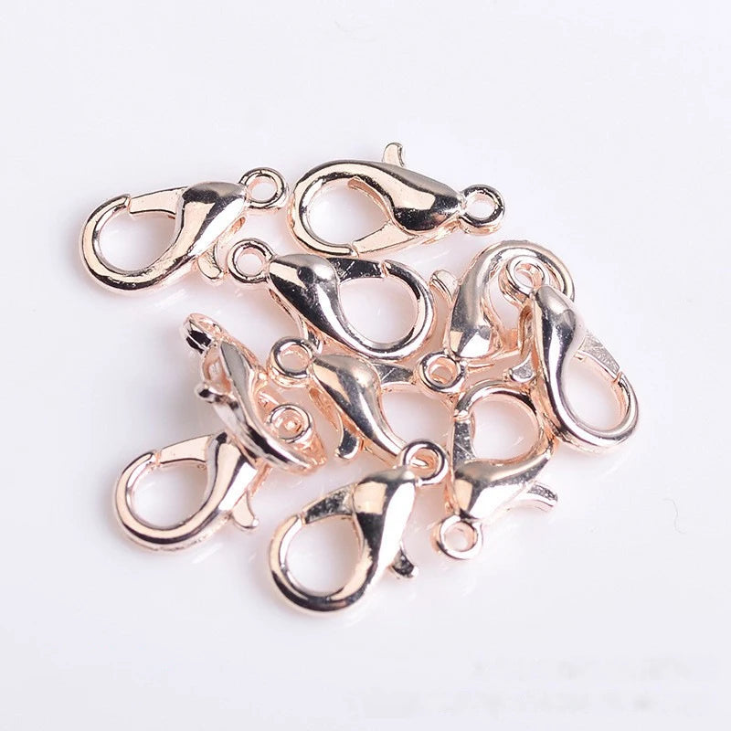 100-200pcs/lot Lobster Clasps Jewelry Making Materials Hooks Chain Closure DIY Accessories Supplies For Bracelets Necklaces