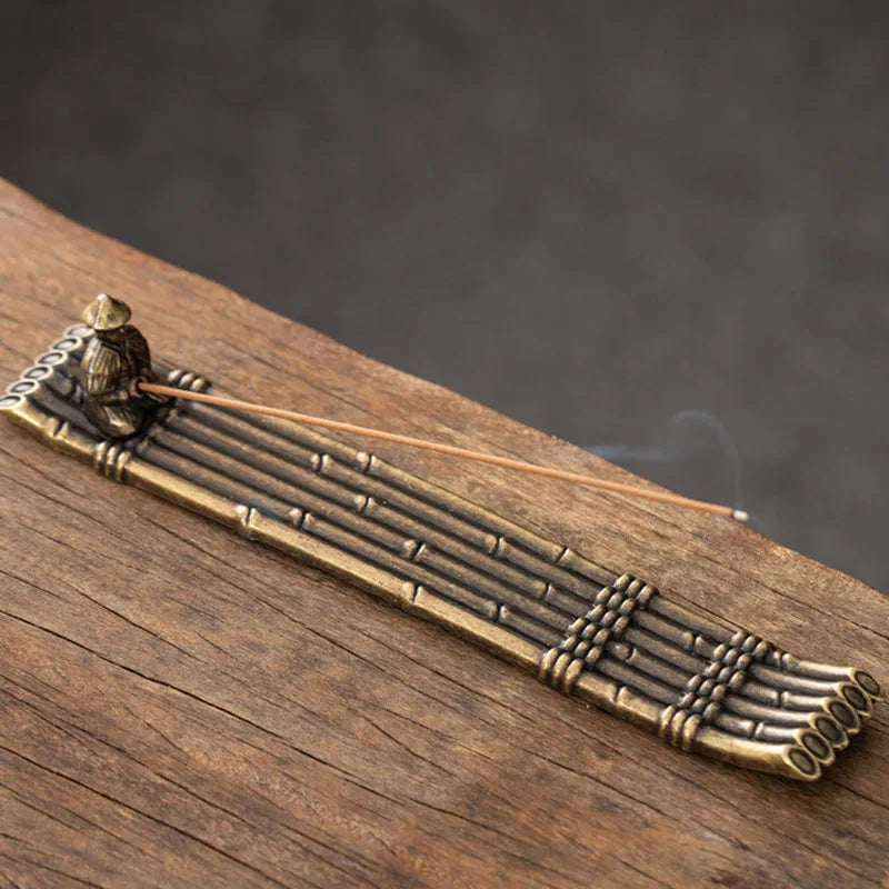 Creative Incense Holder Aromatherapy Ornament Incense Holder Boat Old Men Fishing Japanese Style Incense Stick Burner Home De