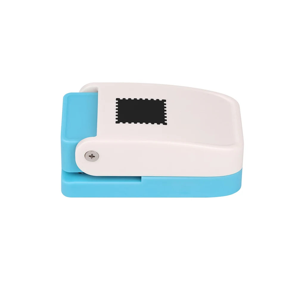 Rectangular Postage Stamp Punch, 1x0.8 Inch Lever Action Craft Punch for Paper, Create Vintage Stamps for Scrapbooking