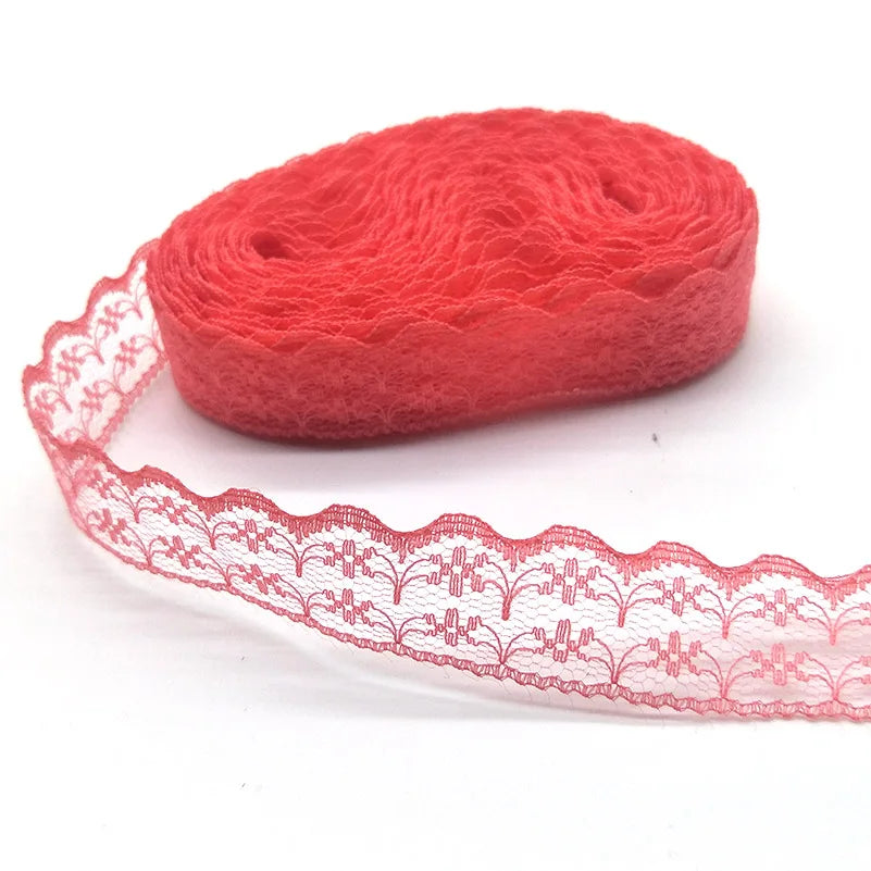 10 Yards High Quality Beautiful White Lace Ribbon Tape 22MM Lace Trim DIY Embroidered For Sewing Decoration African Lace Fabr