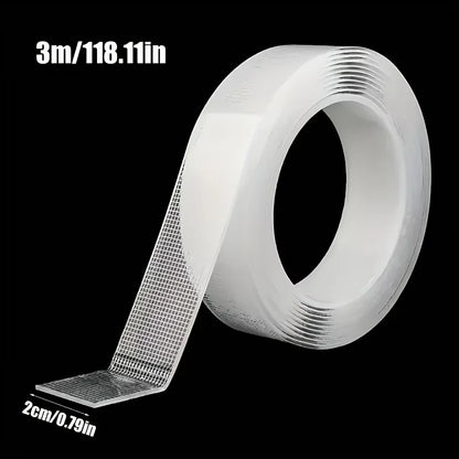 Heavy Duty Nano Tape Double Sided Transparent Waterproof Adhesive Tape Removable Strong Sticky Mounting Tape for Home Office 