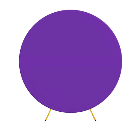 Pure Color Circle Round Backdrop Cover Wedding Baby Shower Birthday Party Decor Elastic Photo Background（Without Shelf）