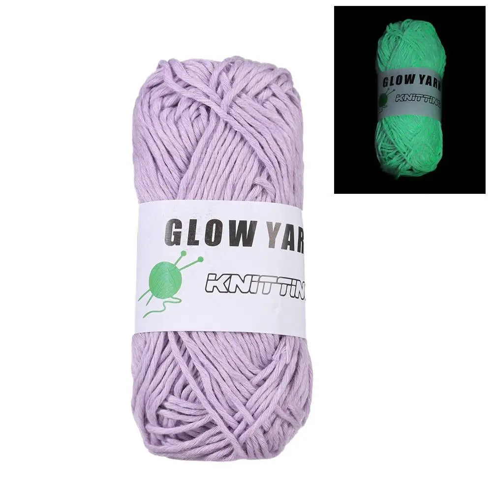 Novel Functional Yarn Glow in the Dark Polyester Luminous Chunky Yarn