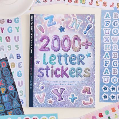 2000+ Pcs Alphabet Sticker for Journaling,Fun & Colorful Craft Letter Stickers for Junk Journal, Scrapbooking Supplies, Ideal