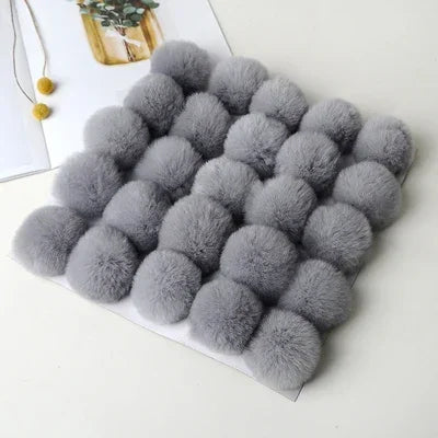 Pompom 5cm 6cm 8cm Fluffy Fur Ball Soft Pompon DIY Pompons For Keychain Sewing On Scarf Hats Shoes Apparel Craft Supplies