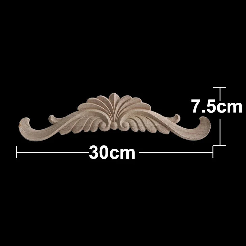 Apliques Pared Acento Calcomanías Decorativas Tallado En Para Muebles Esquina Onlay Decoración Del Hogar Calcomanía Floral - 