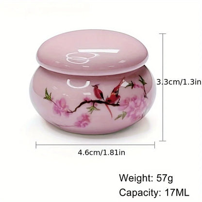 1Pc Ceramics Nail Cup with Lid Acrylic Liquid Powder Ceramic Cup Nail Art Acrylic Liquid Powder Porcelain Dappen Dish Contain