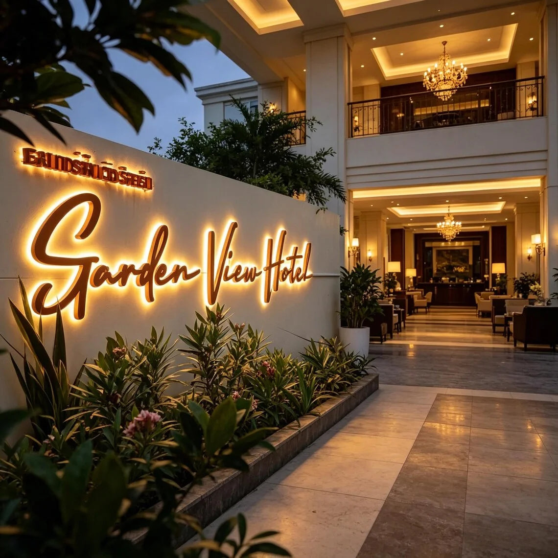 Custom LED Backlit Logo Sign Personalized Halo Lit 3D Stainless Steel Metal Letters For Jewelry Store Restaurant Boutique Hot