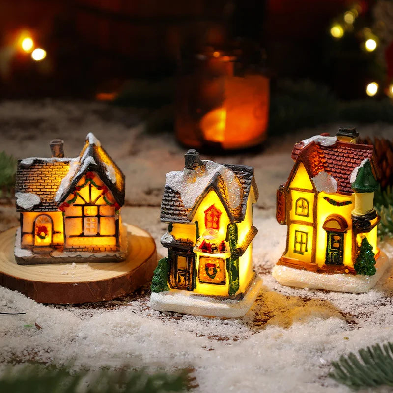 Christmas House Light Ornaments Xmas Gift New Year Navidad For Home Party wedding Decorations Bedroom With Battery Night Ligh