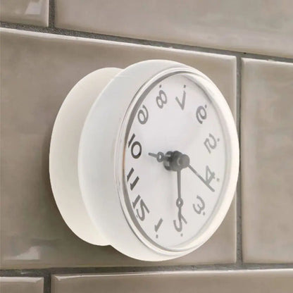 7cm Shower Anti Fog Waterproof Mini Small Table Decoration Kitchen Living Bathroom Room Wall Clock Toilet Round Sucker Decor 