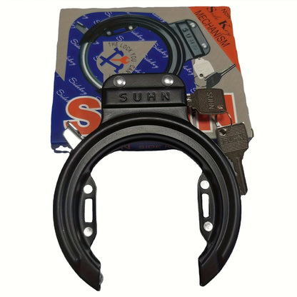 Outdoor Bicycle Horseshoe Lock - Fully Enclosed Steel Pipe Anti-Theft Lock with 2 Keys for Bicycles, Cycling and Holiday Gift