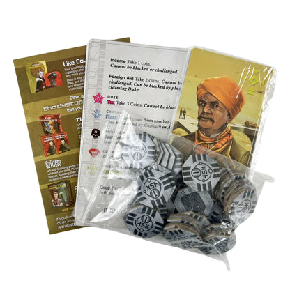 Boards and Cards | Coup | Card Game | Ages 14+ | 2-6 Players | 15 Minute Playing Time
