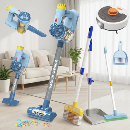 Kids Simulation Electric Vacuum Cleaner Toy Set Housekeeping Role Play Educational Toys for Toddlers Perfect Gift for Girls B