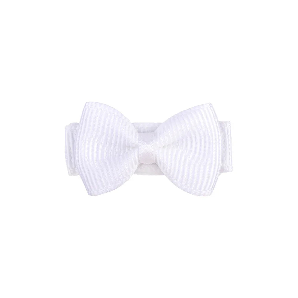 1.2 Inches Solid Colors Mini Hair Bows With Clip For Kids Girls Hairgrips Ribbon Covered Safety Bows Headwear Hair Accessorie