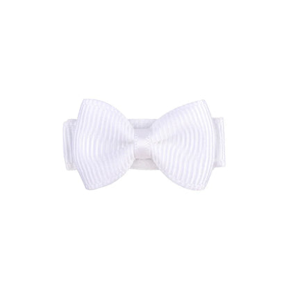 1.2 Inches Solid Colors Mini Hair Bows With Clip For Kids Girls Hairgrips Ribbon Covered Safety Bows Headwear Hair Accessorie