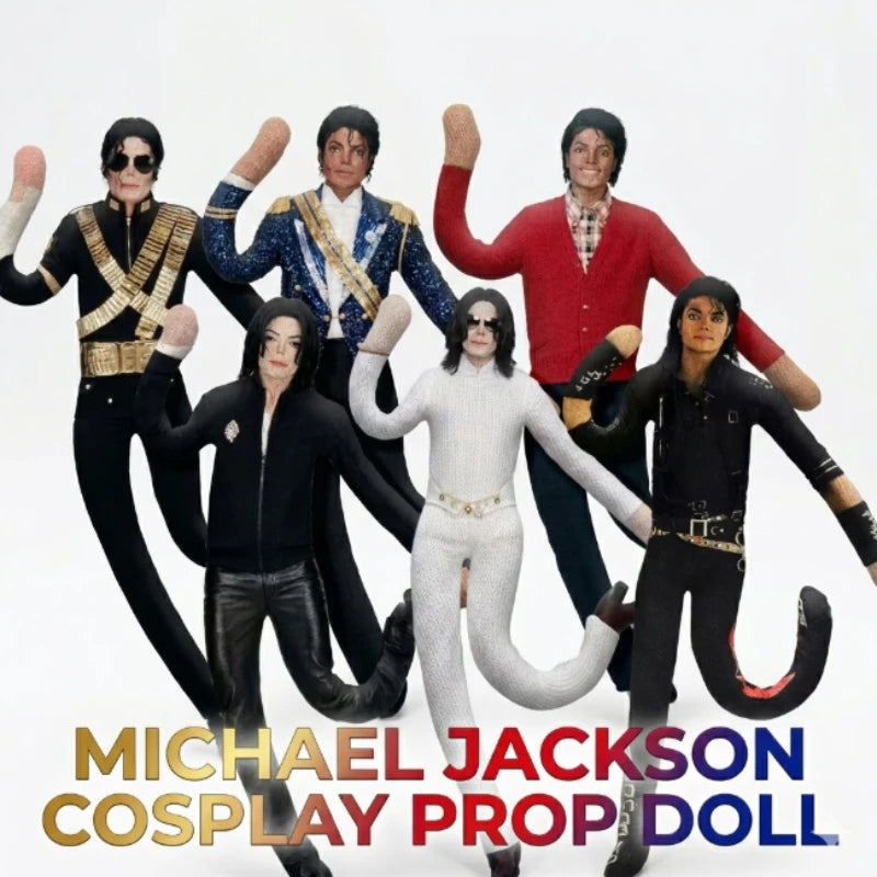 Michael Jackson Cosplay Prop Doll Plush Figure Abstract Joint Mobility Dolls Soft Stuffed Room Decoration Props Collection Gi