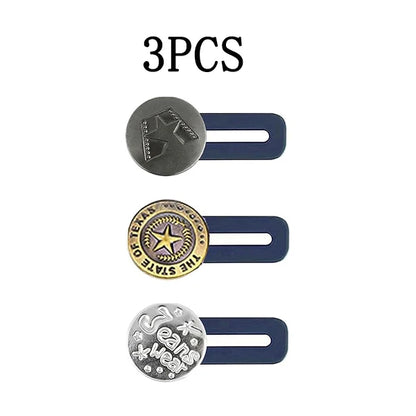 Pants Button Extender Shirt Collar Extenders Jeans Waist Extender Metal Button No Sew Button for Extender Jeans Pants Collar 