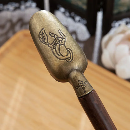 2/1pcs Vintage Ebony Tea Spoon Solid Wood Handle Teaspoon Retro Tea Shovel KongFu Tea Ceremony Accessories Teaspoon Gift