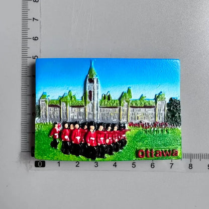 Canada Tourist Souvenir Fridge Magnets Ottawa Victoria Limeau Bridge Vancouver Quebec Toronto Bear Moose Maple Leaf Stickers 