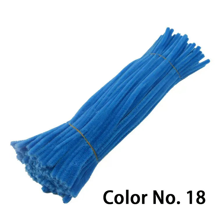 Chenille Stem Pipe Kids DIY Creative Toys Chenille Sticks Cleaners Kindergarten Educational Handmade Material Plush Strips - 