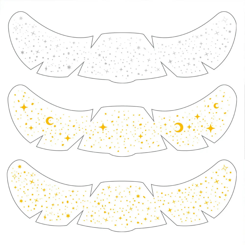 6pcs Freckle Tattoo Stickers Gold Silver Metallic Temporary Tattoo Stickers For Women Glitter Face Decals for Music Festival