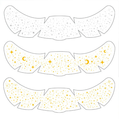 6pcs Freckle Tattoo Stickers Gold Silver Metallic Temporary Tattoo Stickers For Women Glitter Face Decals for Music Festival