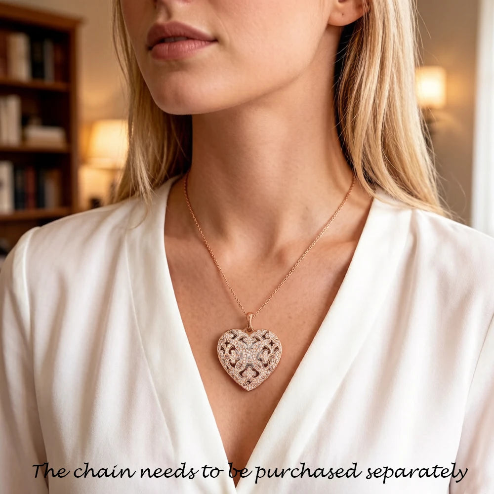 Pendant Love Heart Locket Fashion Glam 925 Sterling Silver Jewelry Europe Style Accessories Soul Gift For Woman