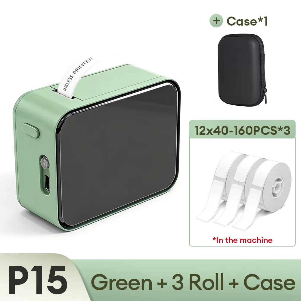 Marklife P15 Thermal Label Printer Mini Handheld Bluetooth Wireless Labeling Machine With Adhesive Label For Price Tags Noink