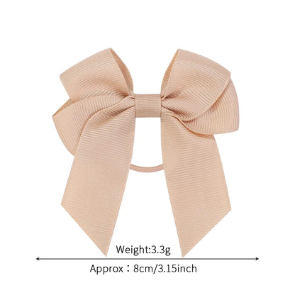 3.15inches Solid Color Hair Ribbon Hair Band for Girls Toddler Cheer Up Bows Head Rope Kids Headwear Ponytail Hair Accessorie