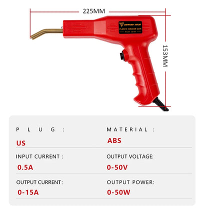 Plastic Welder Hot Nail Gun with 200-800 Nails for Car Bumper PVC Repair Garage Tool Kit Machine Welding