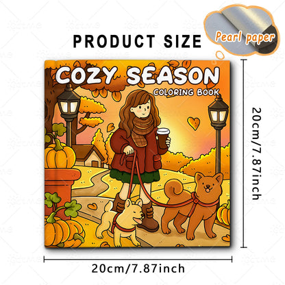 COZY SEASON Coloring Book for Adults Featuring Cartoon Bold-easy Patterns for Relaxation Kids DIY Painting Drawing Books - 20