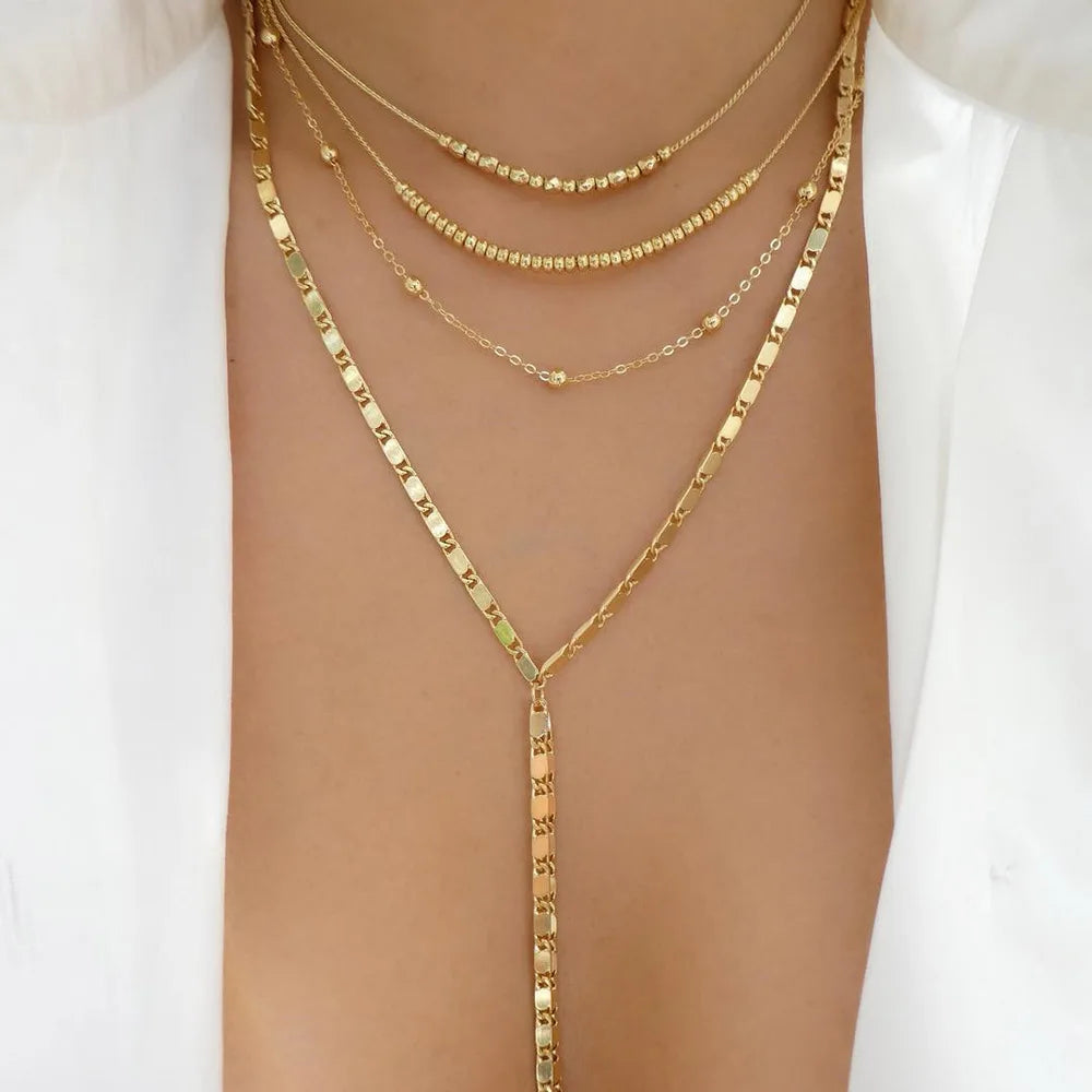 Vintage Gold Color Multiple Styles Necklace For Women Trendy Multi-Layer Disc Pendant Necklaces New Tendyaces Set Jewelry Gif