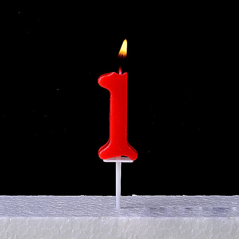 1Pcs Gold Happy Birthday Number Cake Candles 0 1 2 3 4 5 6 7 8 9 Cake Topper Kids Girls Boys Bar Baby Party Supplies Decorati