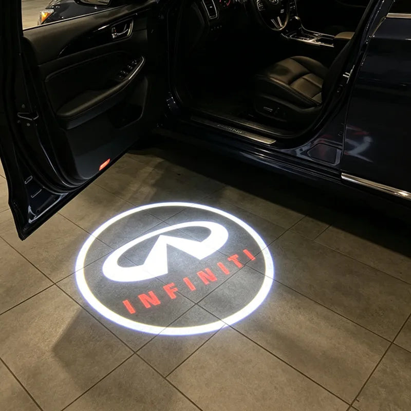 LED Emblem Lamps Car Door Welcome Logo Light for Infiniti Fx35 Q50 QX60 QX50 Q59 Q70 Q30 G37 G35 Car Goods